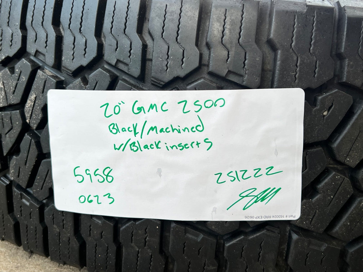 20" GMC Sierra AT4X 2500 3500 OEM wheels rims 5958 14138 Chevy Silverado FALKEN Texas Truck Tire