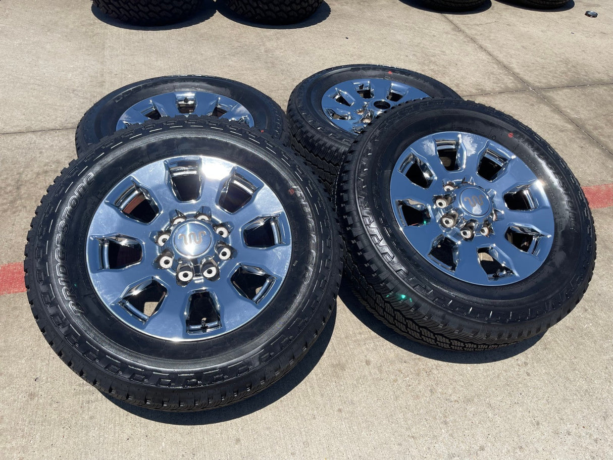 20" Ford F-250 King Ranch Lariat OEM 10100 rims wheels CHROME NEW BRIDGESTONE Texas Truck Tire