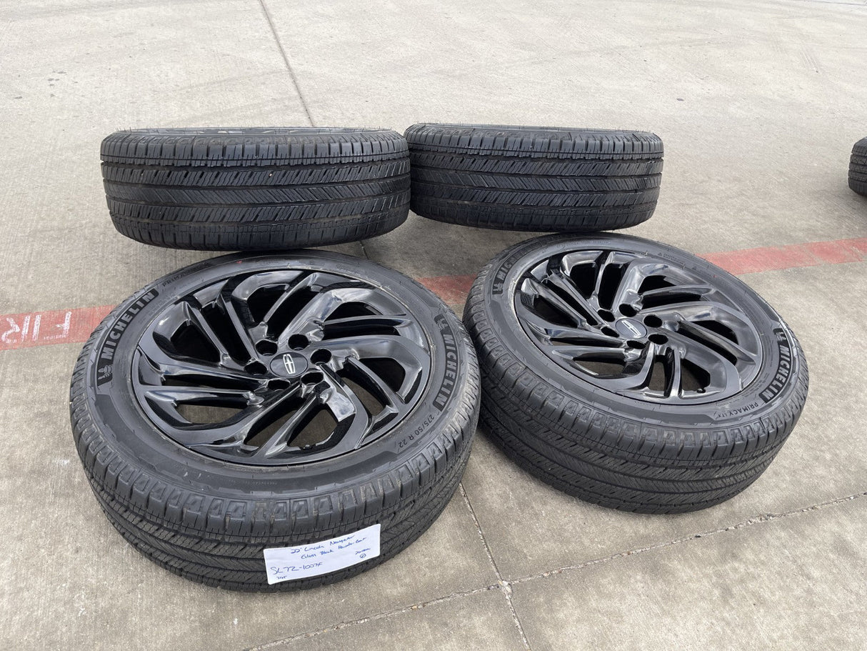 22" Lincoln Navigator OEM 94225 rims wheels BLACK LABEL 2025 2026 MICHELIN NEW Texas Truck Tire