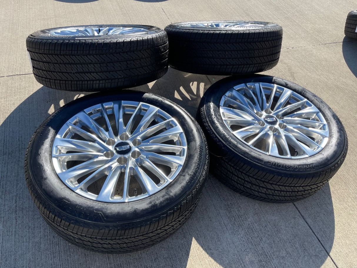 22" Cadillac Escalade Platinum OEM wheels rims tires 2024 2025 2026 NEW Texas Truck Tire