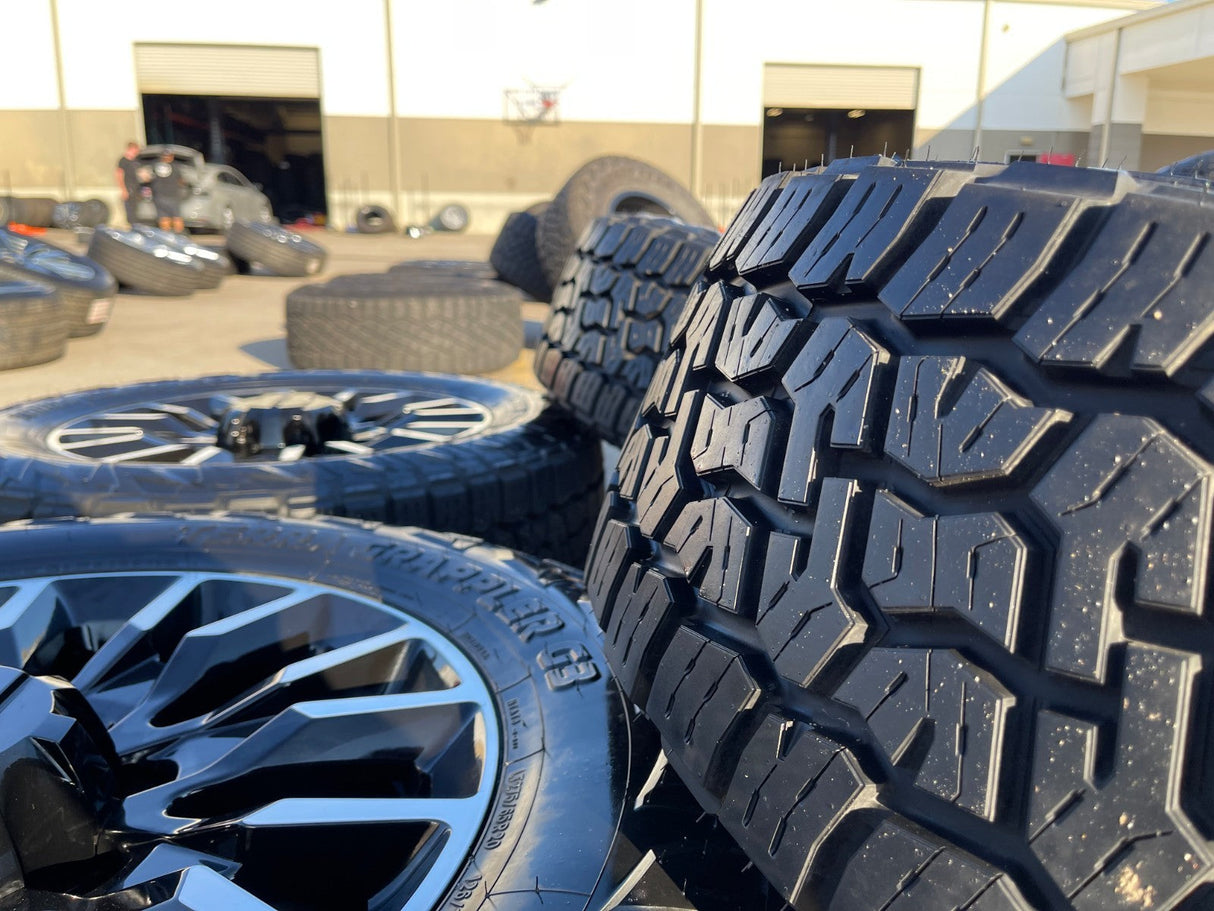 20" GMC Sierra Chevy Silverado 2500 3500 OEM Replica wheels rims NITRO 34" NEW Texas Truck Tire