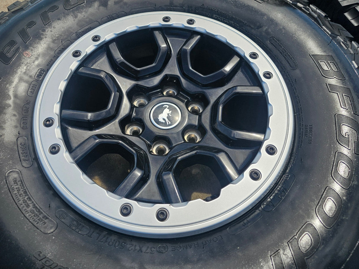 17" Ford Bronco SASQUATCH wheels rims BEADLOCK 10388 Ranger BFG KO2 A/T 37" NEW Texas Truck Tire