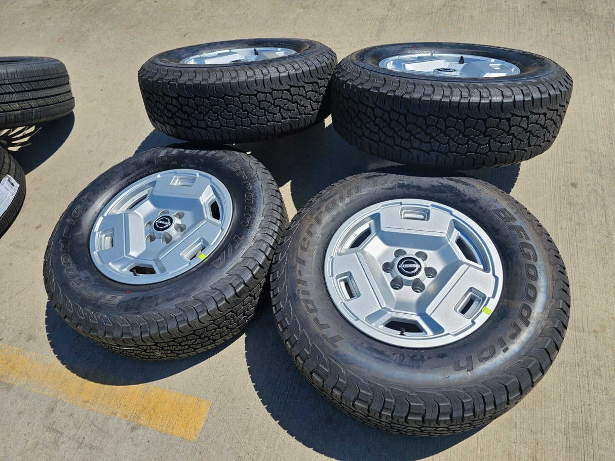 17" Nissan Frontier OEM Retro Hardbody Edition 62783 wheels rims 2025 NEW BFG Texas Truck Tire