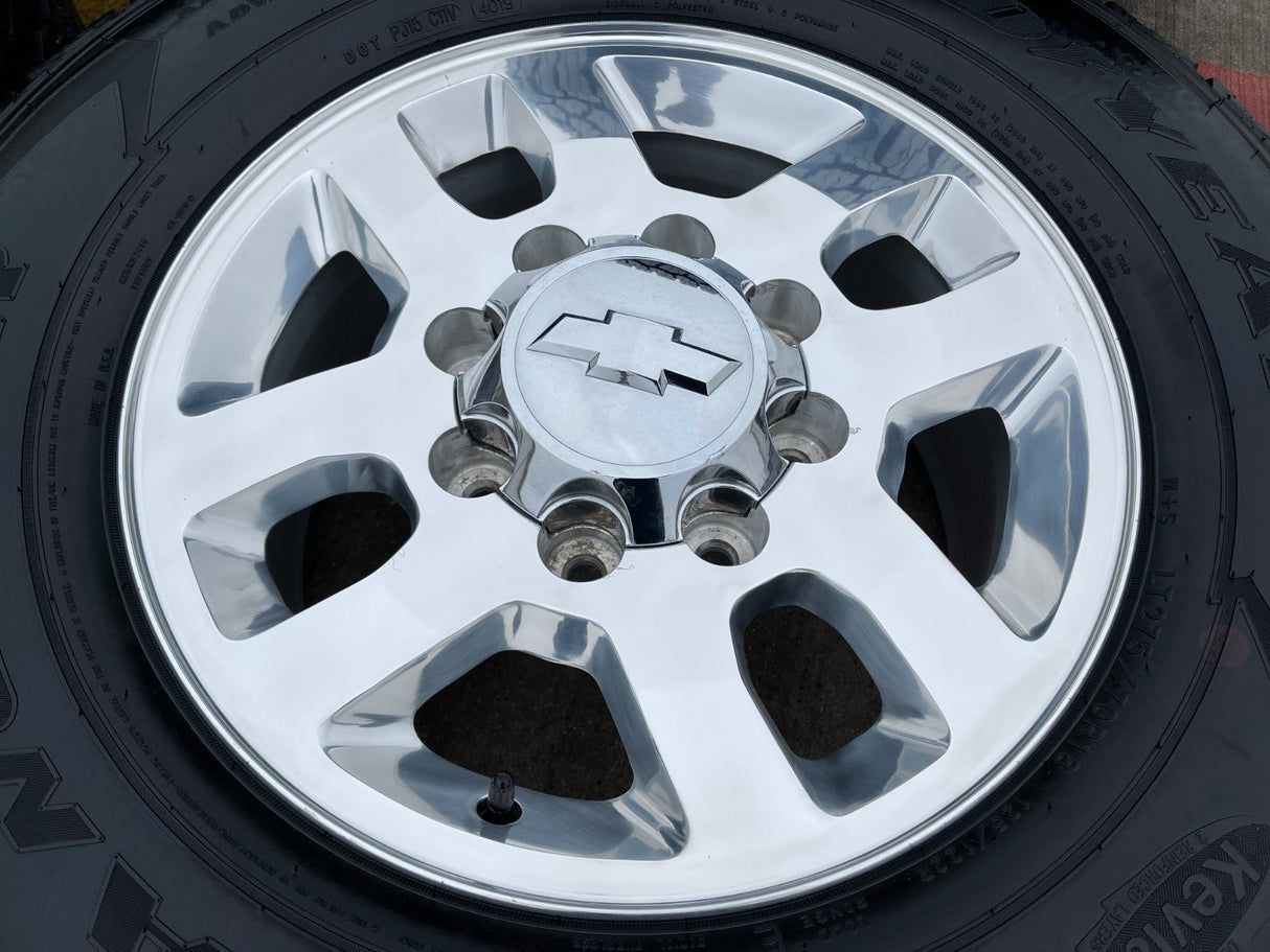 18" Chevy Silverado GMC Sierra 2500 3500 OEM 5502 wheels rims tires GOODYEAR Texas Truck Tire