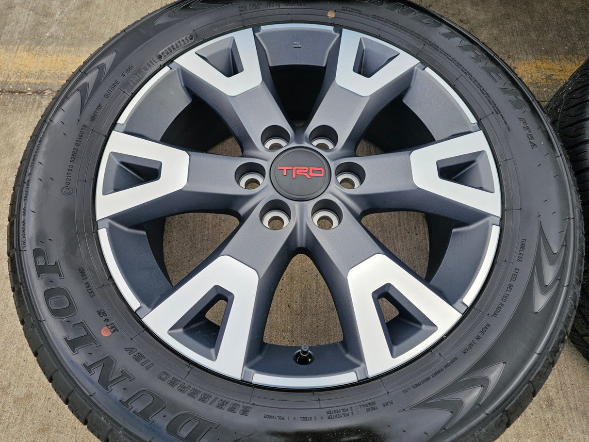 20" Toyota 4Runner TRD OEM 94198 wheels rims Tundra Sequoia 2025 2026 DUNLOP NEW Texas Truck Tire