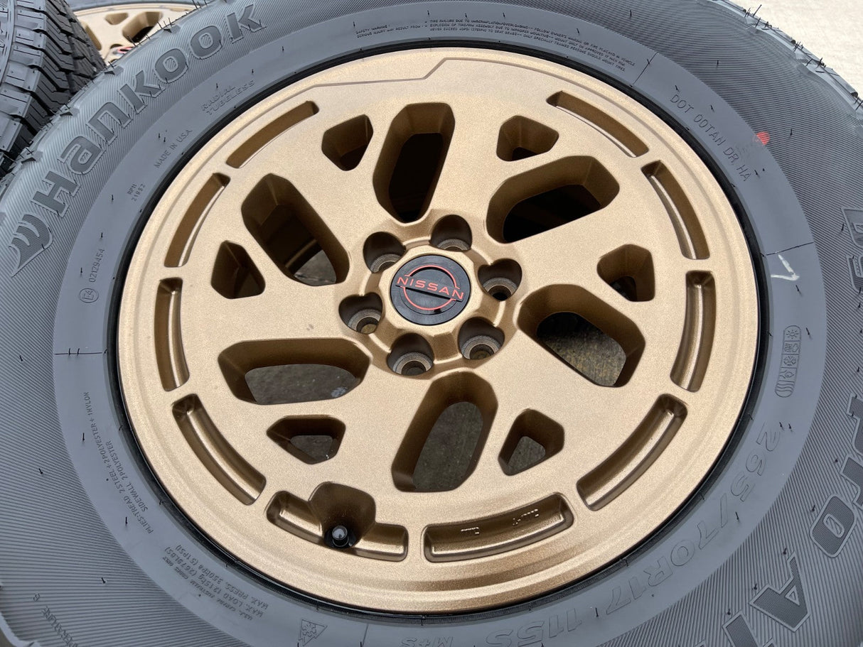17" Nissan Frontier X-PRO OEM Desert Runner BRONZE wheels rims 2025 2026 NEW Texas Truck Tire