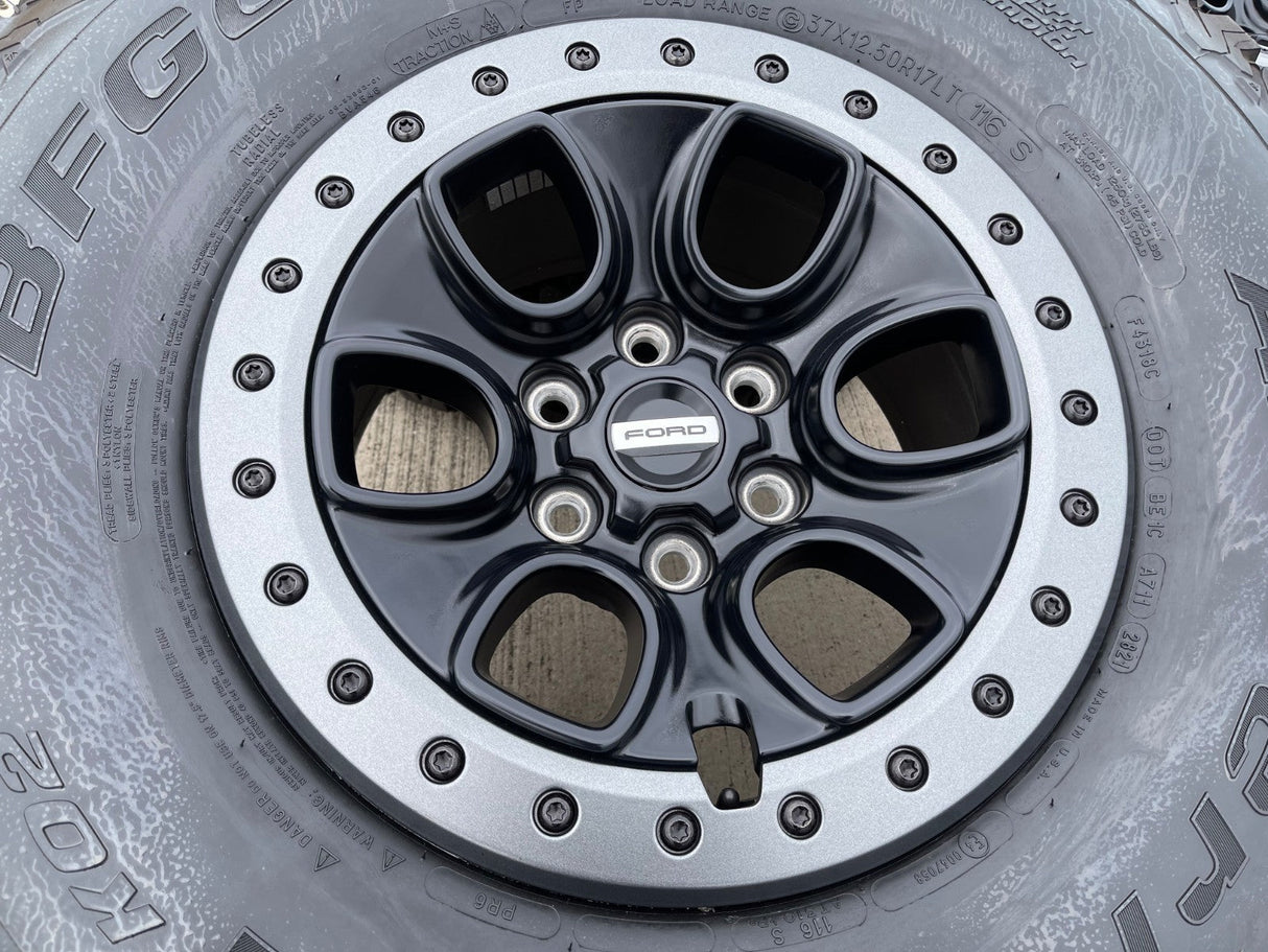 17" Ford F-150 Raptor OEM BEADLOCK rims wheels 10459 95210 BFG KO2 37" tires NEW Texas Truck Tire