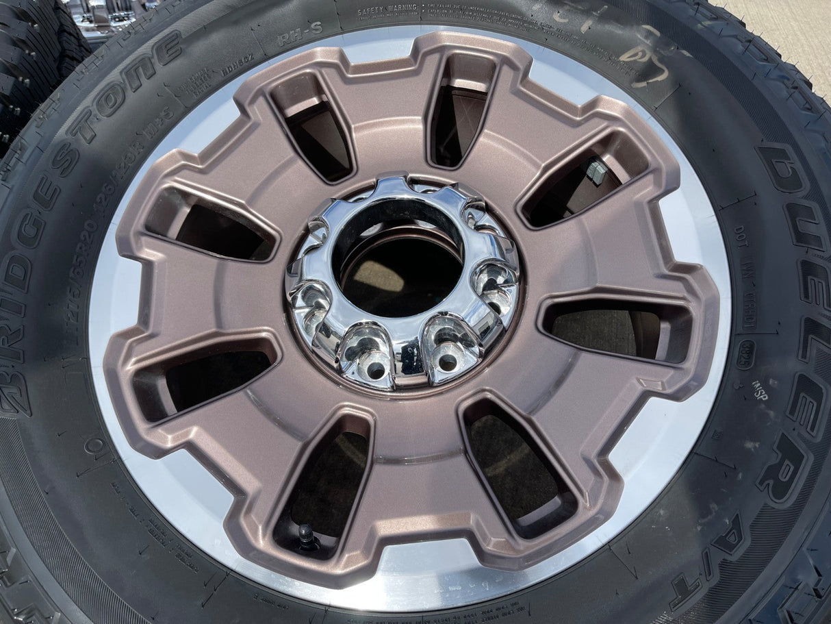 20" Ford F-250 F-350 OEM 10487 LIMITED KING RANCH tan wheels rims 2025 2026 NEW Texas Truck Tire