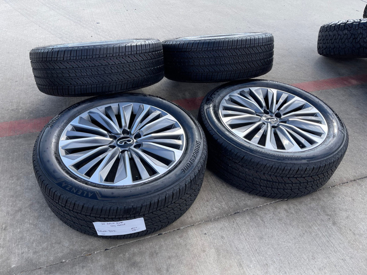 22" Infiniti QX80 QX56 Nissan Titan Armada OEM 94236 wheels rims 2025 2026 NEW Texas Truck Tire
