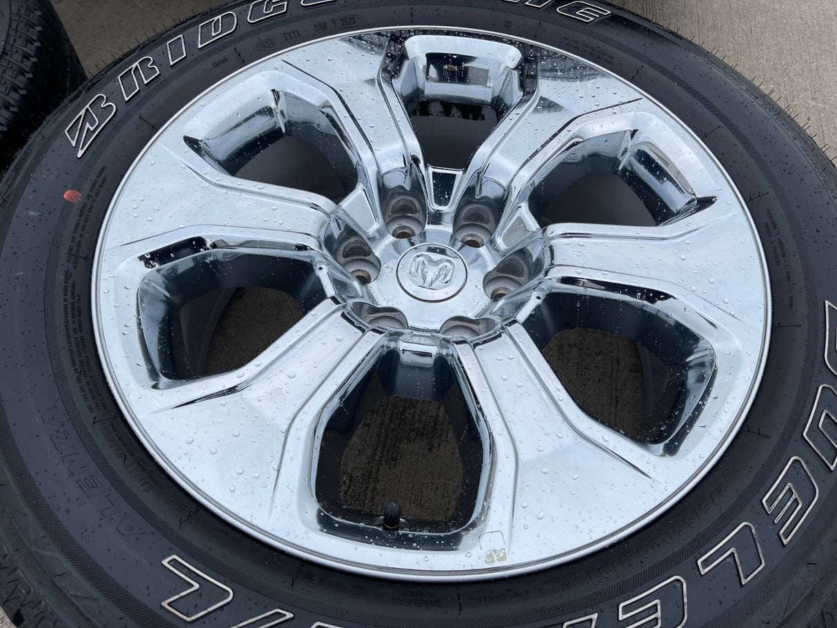 20" Dodge Ram 1500 OEM Laramie CHROME 2679 wheels rims 2023 2024 2025 2026 Texas Truck Tire