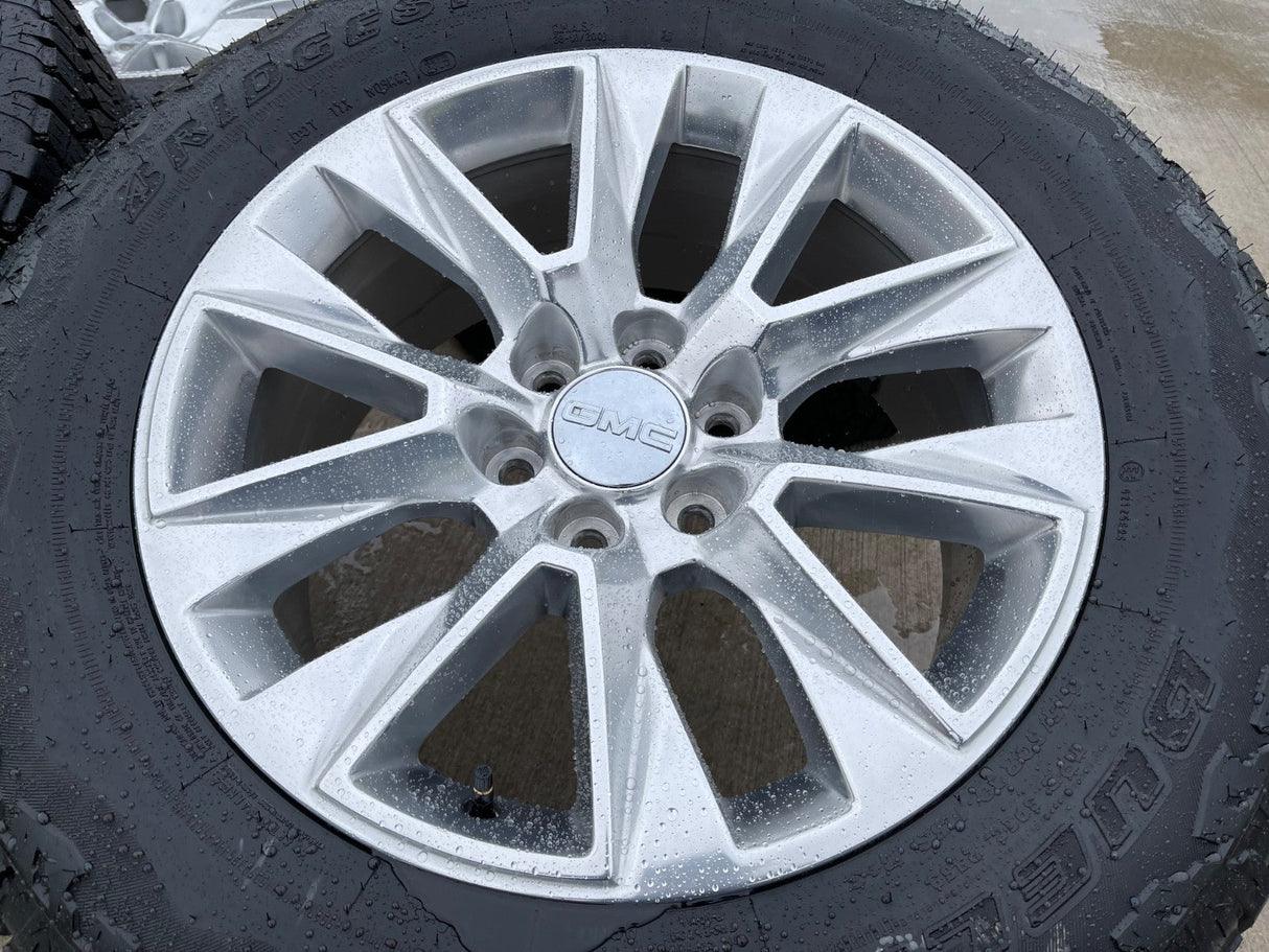 20" Chevy Tahoe Silverado LTZ 5920 OEM wheels rims Yukon BRIDGESTONE A/T NEW Texas Truck Tire