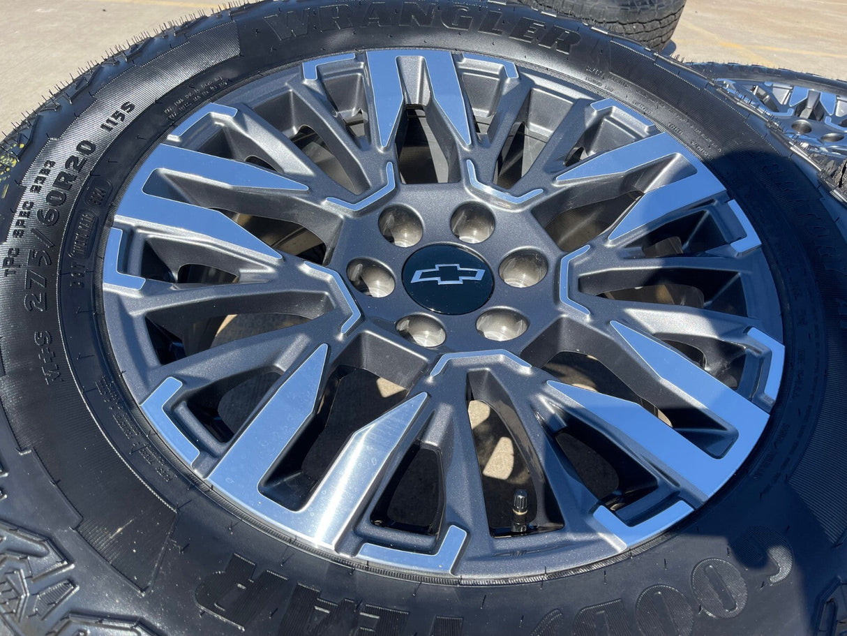 20" Chevy Silverado Z71 GMC Sierra Canyon OEM wheels rims 2025 2026 2027 NEW Texas Truck Tire