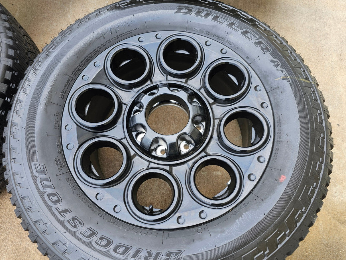 20" Ford F-250 F-350 OEM black LARIAT wheels rims 10299 tires BRIDGESTONE NEW Texas Truck Tire