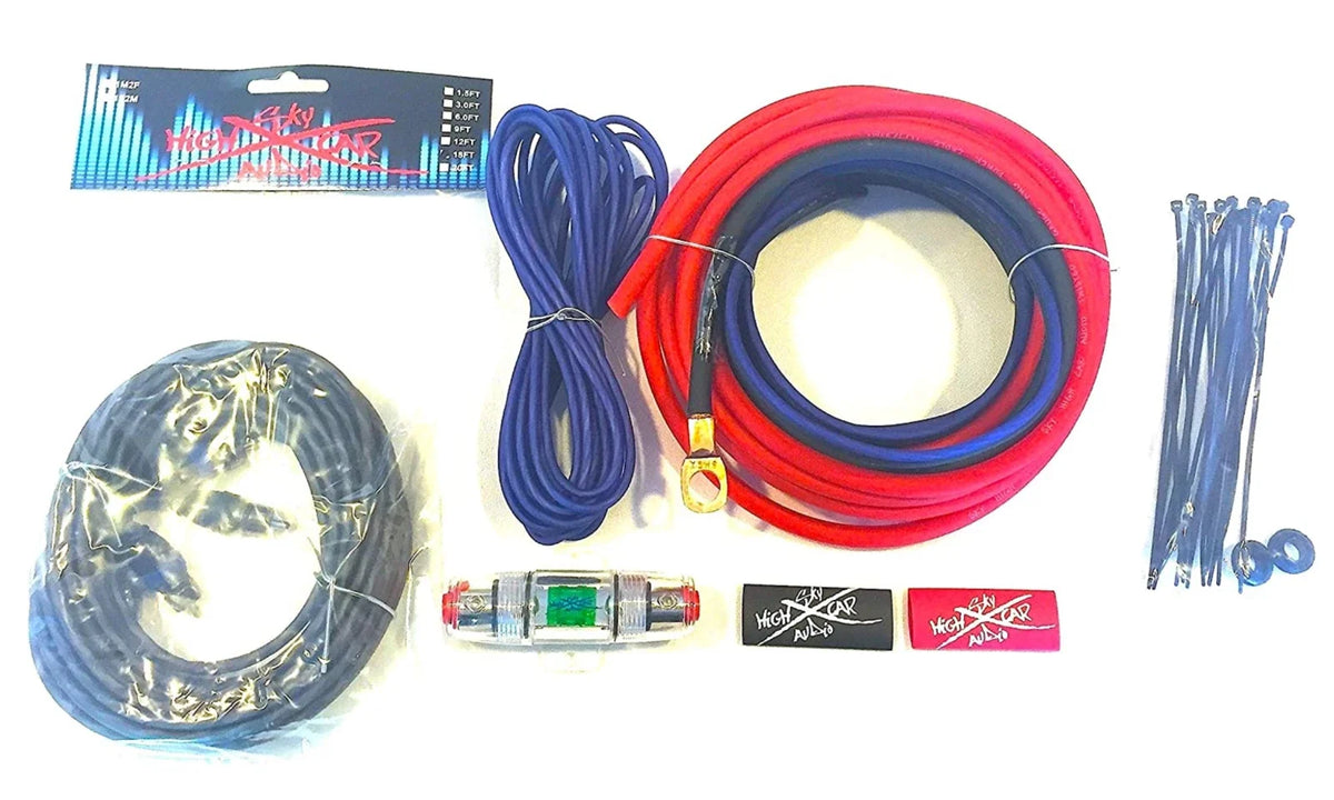 Sky High Car Audio 100% Copper OFC 8GA Amplifier Installation Kit