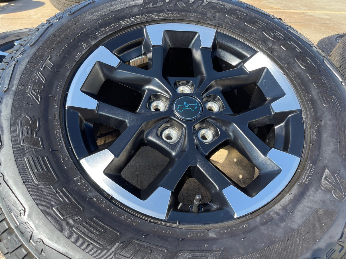 17" Jeep Wrangler Rubicon OEM Black wheels rims 9328 Gladiator 2025 2026 NEW Texas Truck Tire