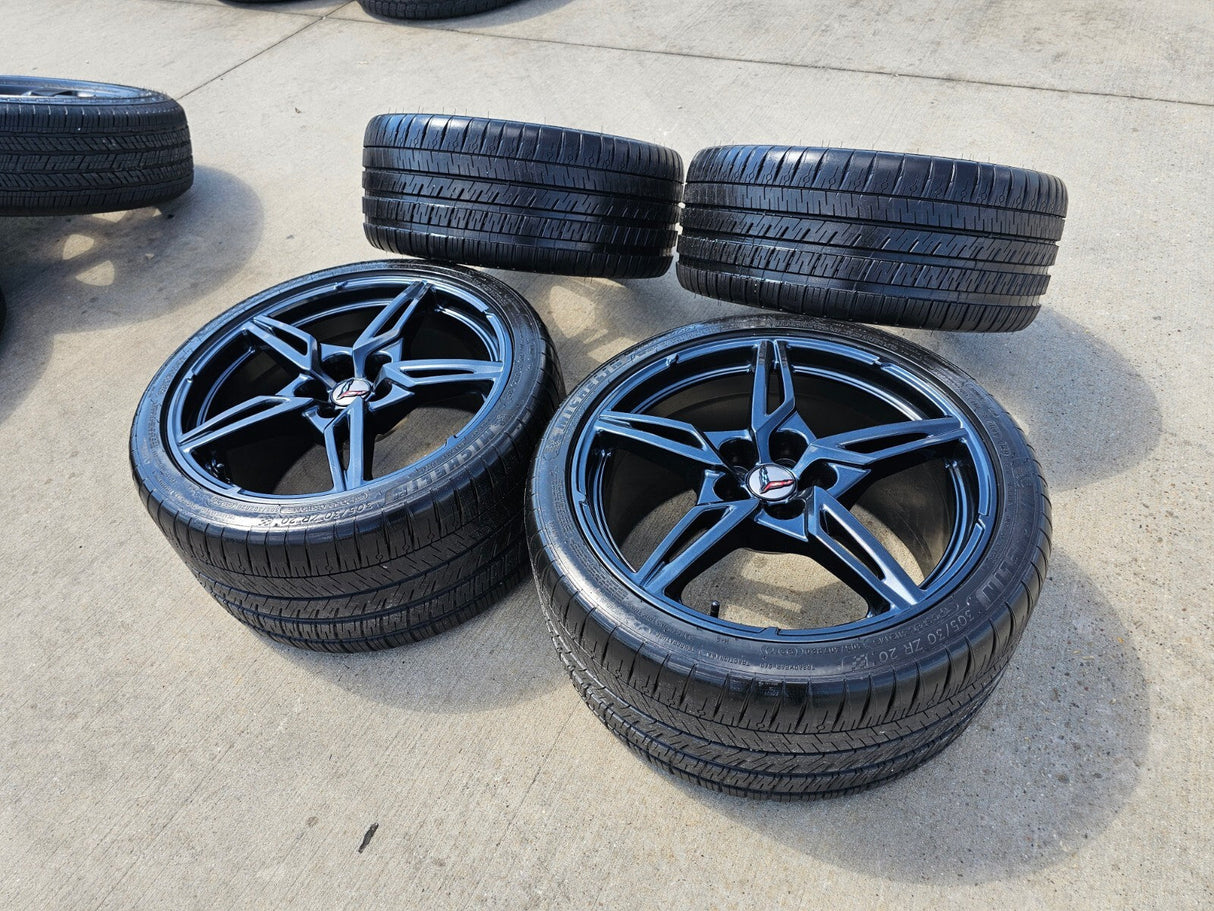 19" + 20" Chevy Corvette C8 OEM 14007 14008 wheels rims 2023 2024 2025 2026 NEW Texas Truck Tire