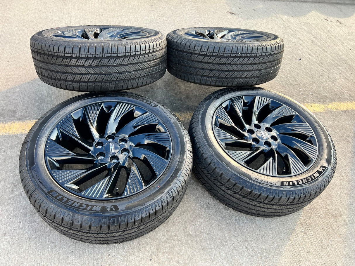 22" Lincoln Navigator OEM 10665 rims wheels BLACK LABEL 2025 2026 NEW Texas Truck Tire