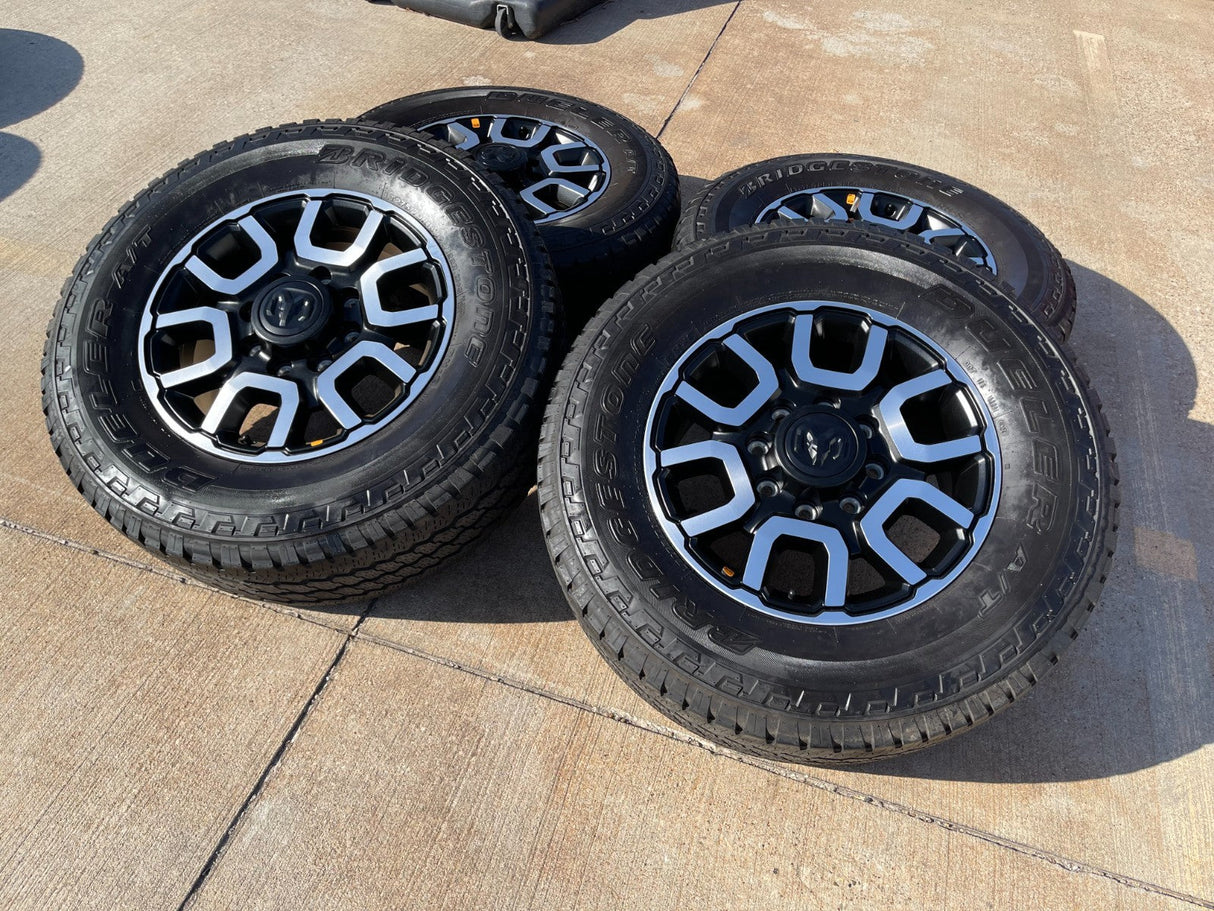 18" Ram 2500 3500 LARAMIE OEM wheels rims 2694 tires BRIDGESTONE A/T Texas Truck Tire