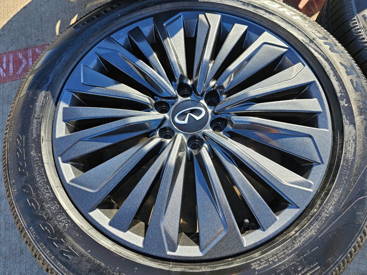 22" Infiniti QX80 QX56 Nissan Titan Armada OEM 94236 wheels rims 2025 2026 NEW Texas Truck Tire