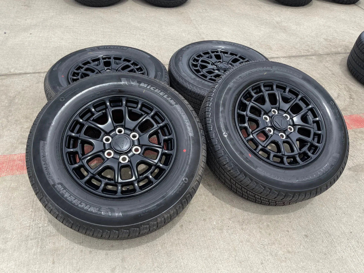 18" Toyota Tundra TSS T FORCE TRD OEM black wheels rims Sequoia 2025 2026 NEW Texas Truck Tire