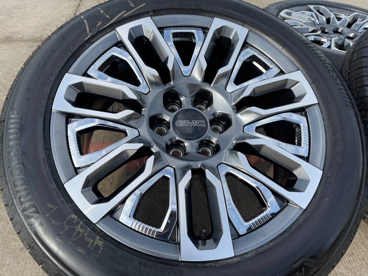 22" GMC Yukon Chevy Tahoe Escalade OEM 95486 wheels rims 2024 2025 2026 NEW Texas Truck Tire