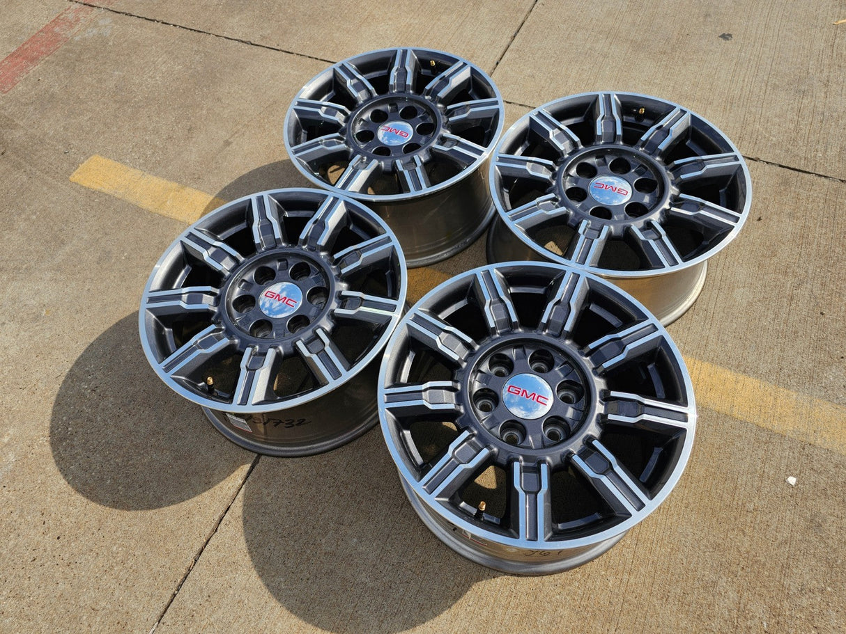 18" GMC Sierra AT4X Chevy Silverado OEM 14131 wheels rims 2024 2025 2026 Texas Truck Tire