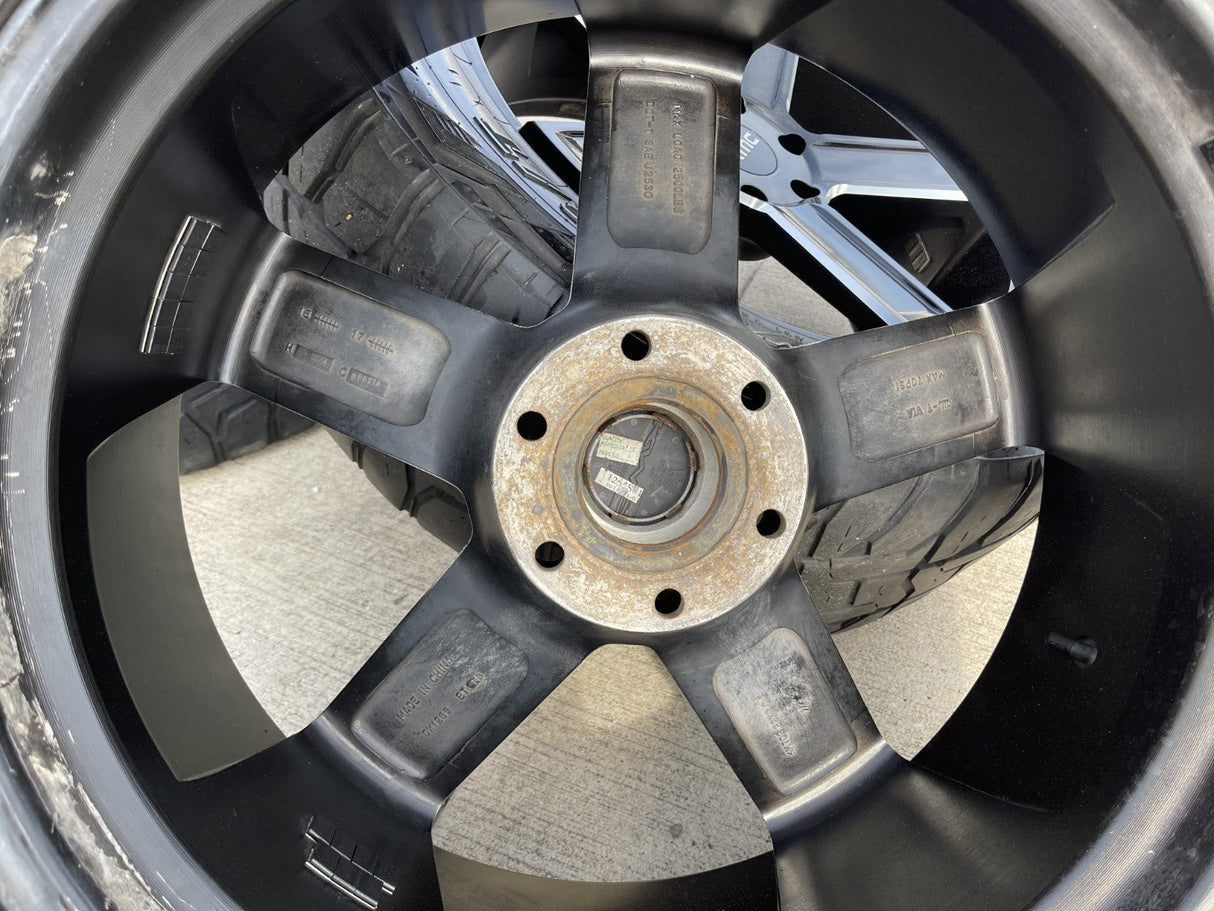 22x9 22" KMC Duece KM702 Chevy Silverado RAM wheels rims 6x139 6x5.5 tires TOYO Texas Truck Tire