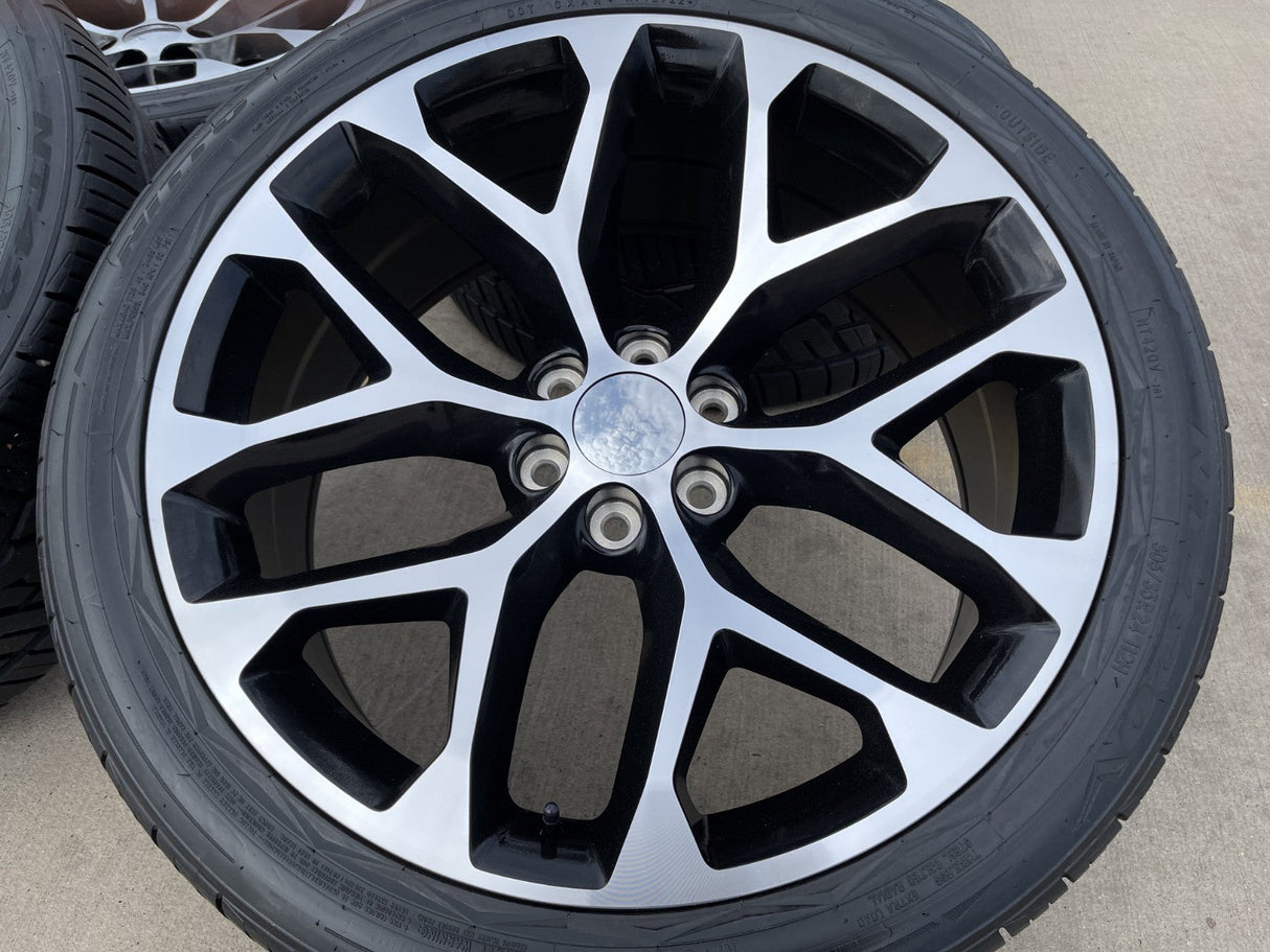 24" GMC Yukon Sierra Chevy Tahoe 1500 OEM replica 5668 wheels rims tires Texas Truck Tire
