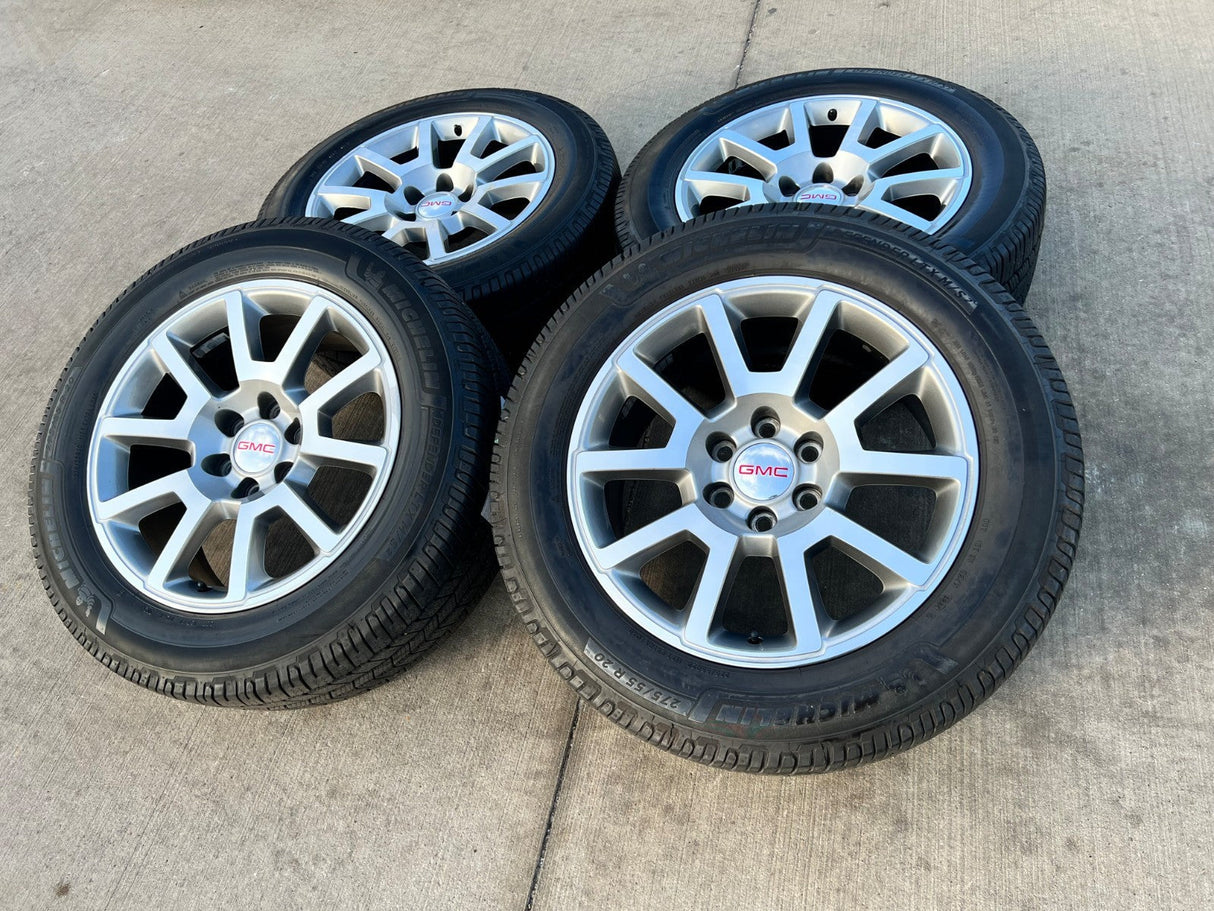 20" GMC Sierra Yukon DENALI OEM wheels rims 5699 5644 MICHELIN DEFENDER LTX M/S2 Texas Truck Tire