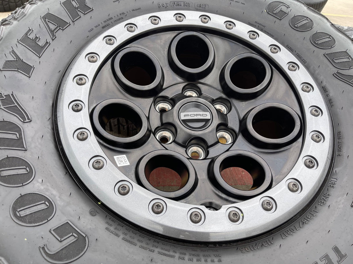17" Ford F-150 Raptor OEM BEADLOCK 10612 rims wheels 2024 2025 2026 GOODYEAR 35" Texas Truck Tire