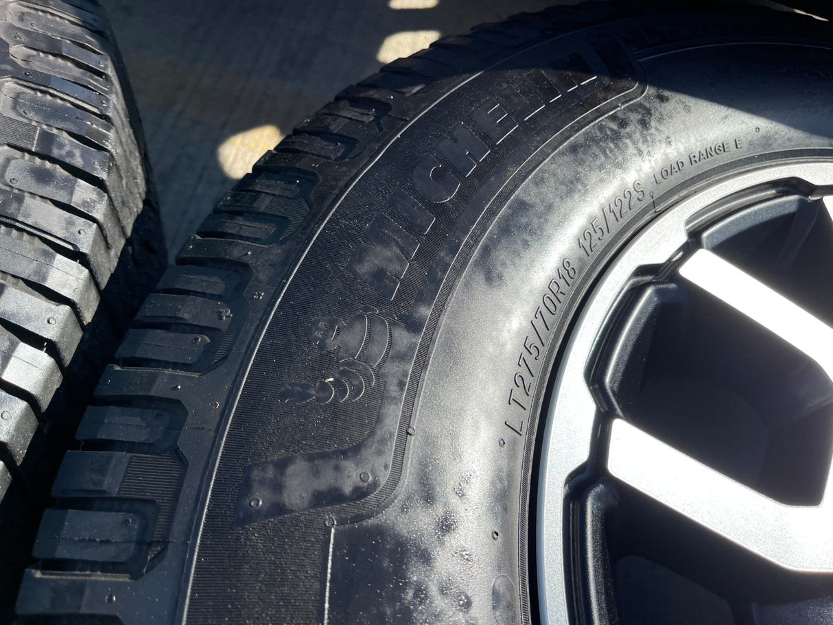 18" Ram 2500 3500 LARAMIE OEM wheels rims 2694 tires MICHELIN DEFENDER LTX M/S2 Texas Truck Tire