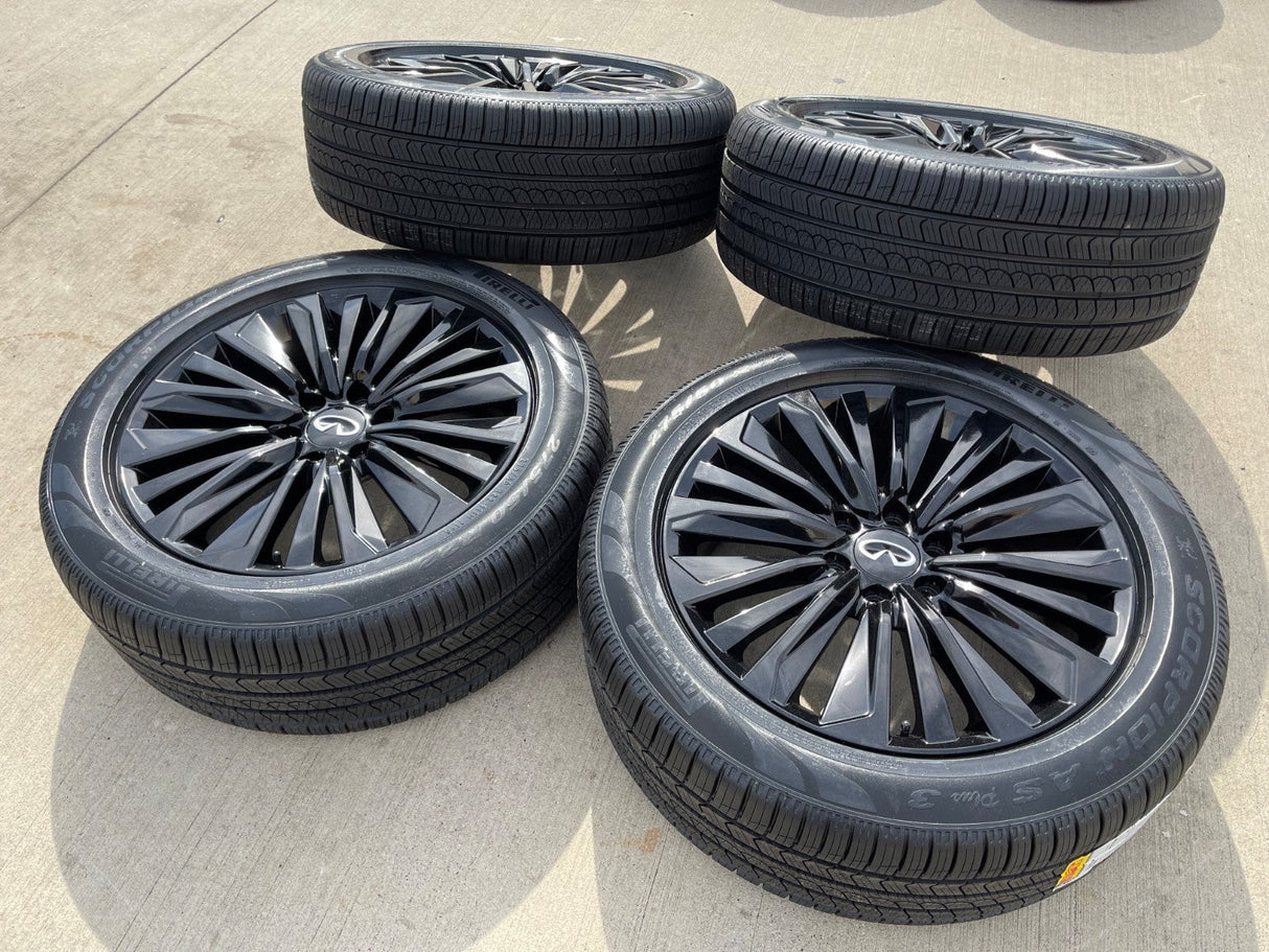 22" Infiniti QX80 QX56 Nissan Titan Armada OEM 94236 wheels rims 2025 2026 NEW Texas Truck Tire