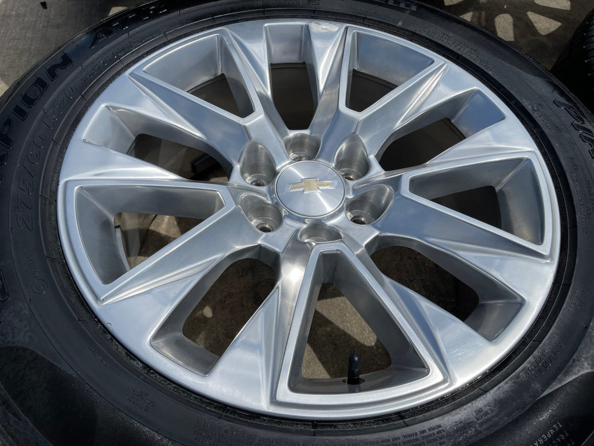 20" Chevy Tahoe Silverado LTZ 5920 OEM wheels rims Yukon 2025 2026 PIRELLI NEW Texas Truck Tire