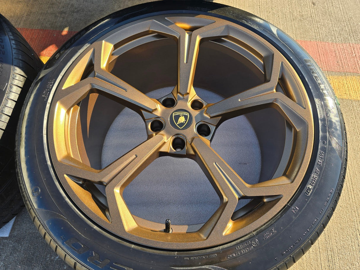 22" Lamborghini Urus OEM wheels rims Taigete 2022 2023 2024 2025 2026 BRONZE Texas Truck Tire
