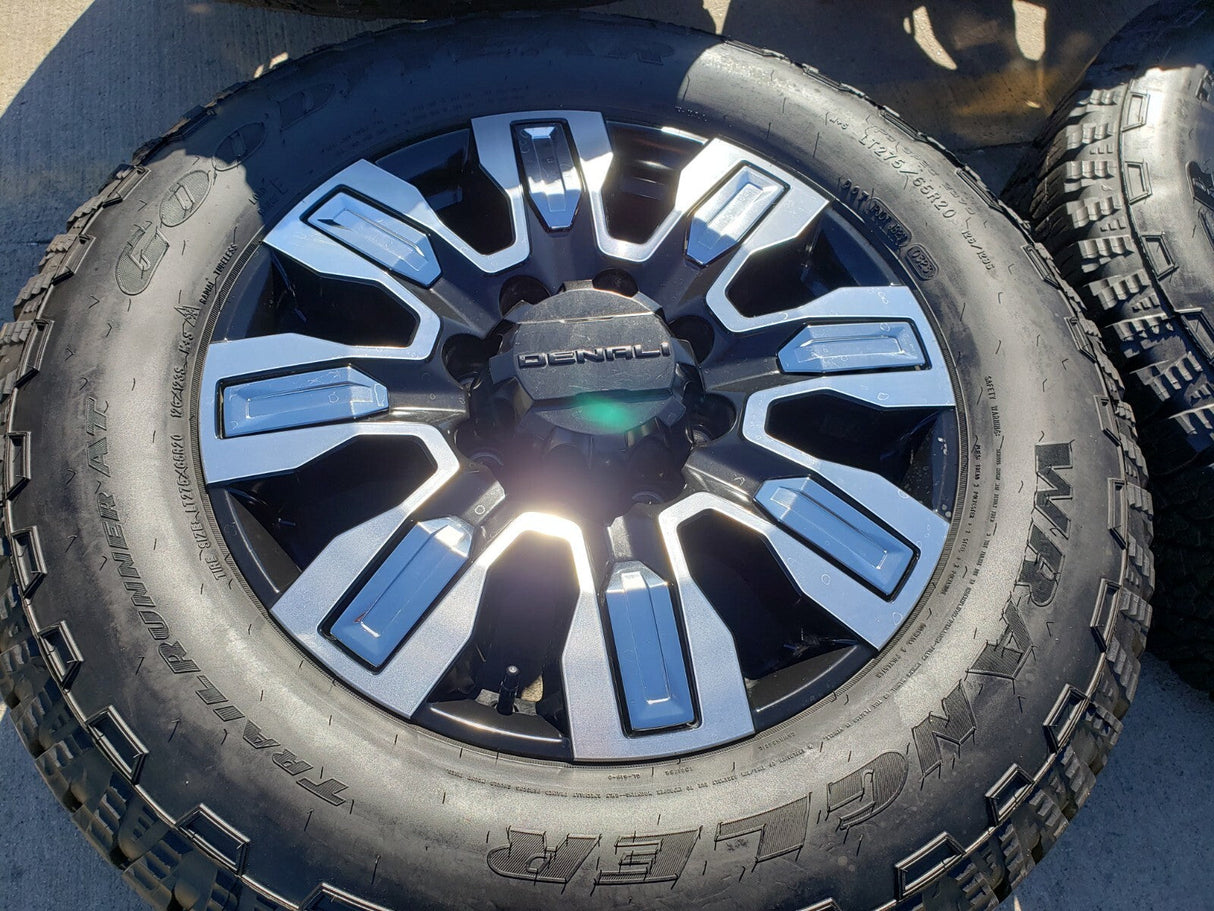 20" GMC Sierra DENALI ULTIMATE 2500 3500 OEM wheels rims 5958 14138 tires Texas Truck Tire
