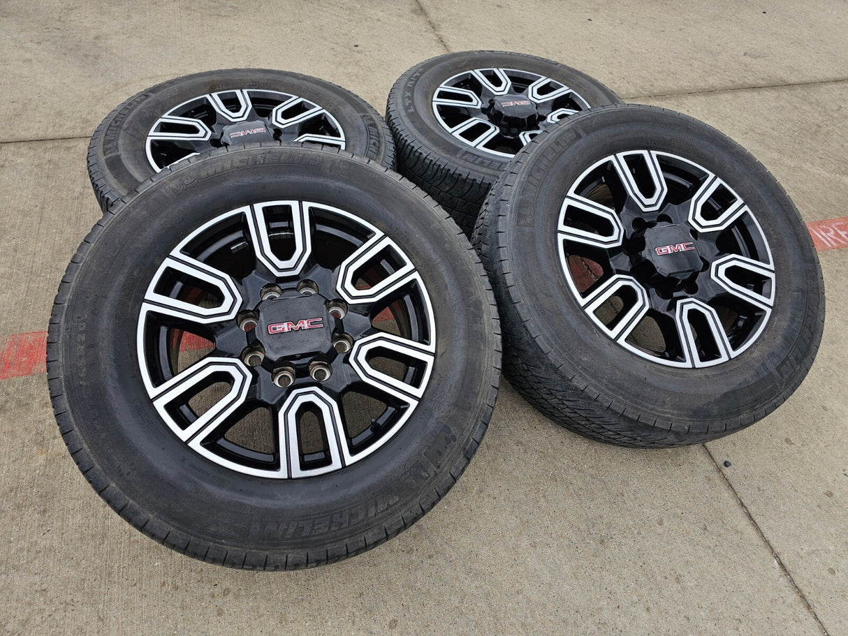 20" GMC Sierra AT4 2500 3500 OEM wheels rims 5950 Silverado MICHELIN Texas Truck Tire