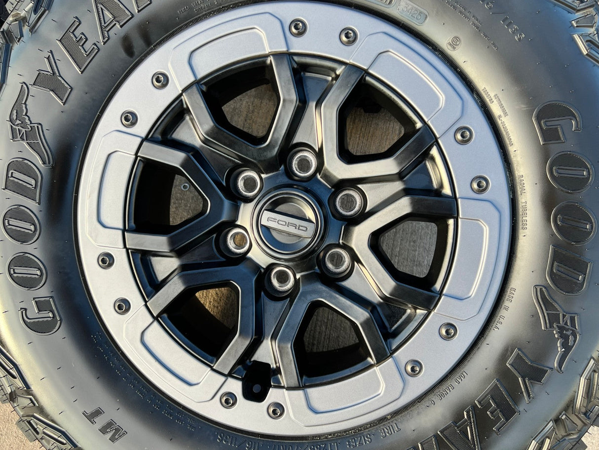 17" Ford Ranger Raptor Beadlock wheels rims Bronco 2024 2025 2026 NEW GOODYEAR Texas Truck Tire