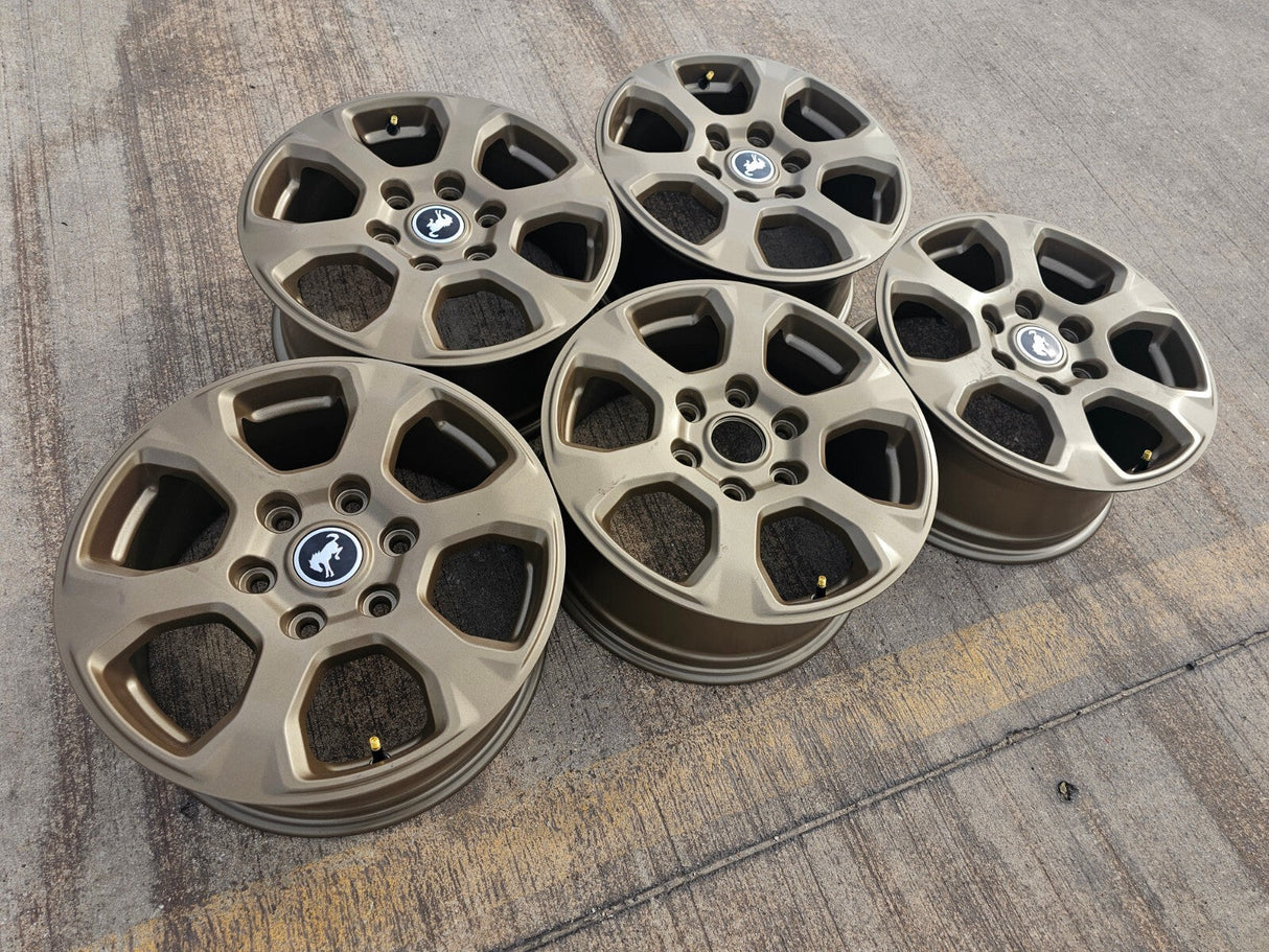 (5) 17" Ford Bronco wheels rims 10384 OEM Ranger BRONZE 2023 2024 2025 2026 NEW Texas Truck Tire