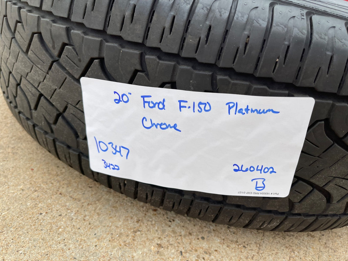 20" Ford F-150 OEM rim wheel CHROME 10347 Expedition spare PIRELLI A/T NICE Texas Truck Tire