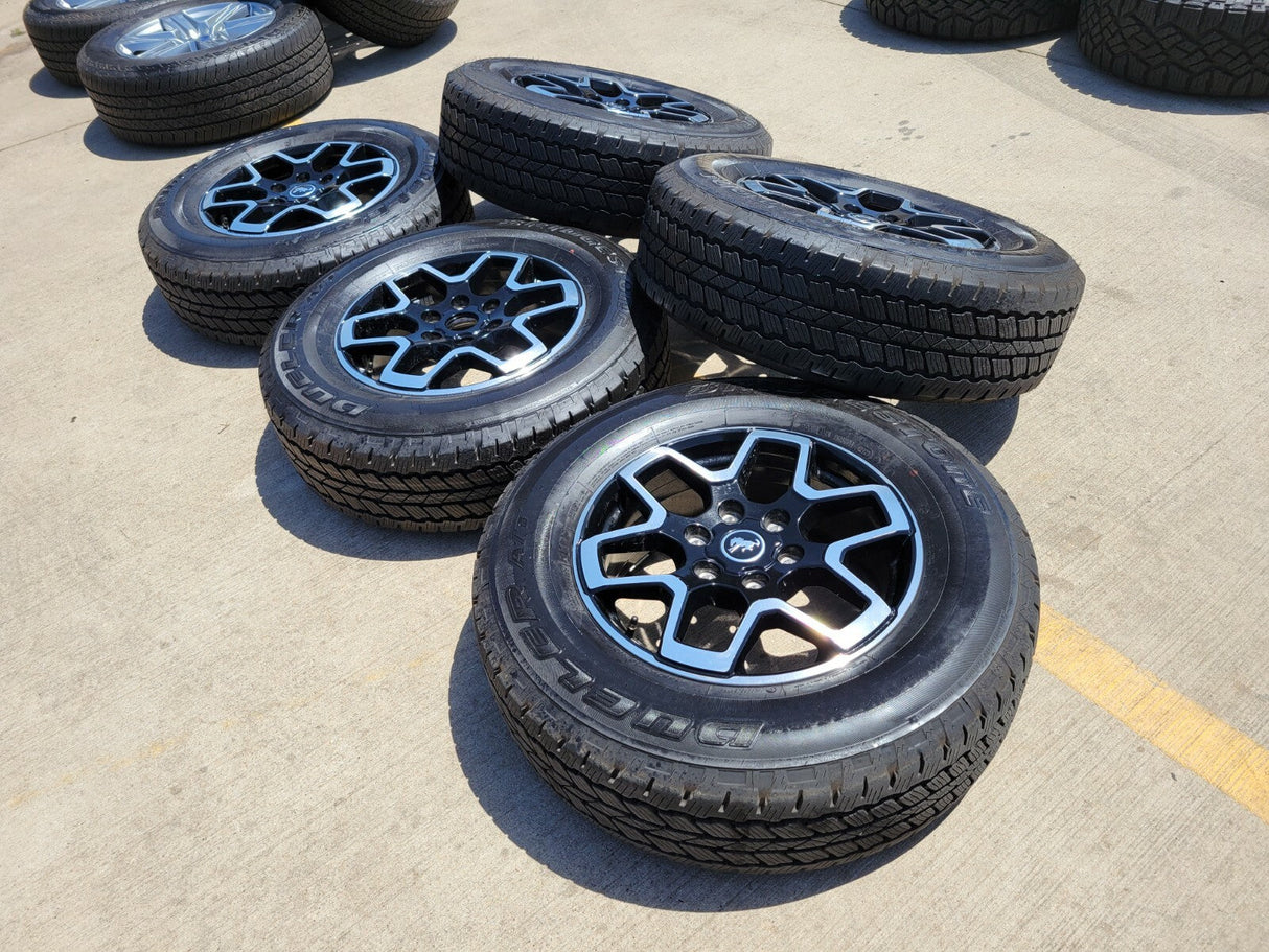 18" Ford Bronco wheels rims black 95213 Ranger tires tires BRIDGESTONE A/T Texas Truck Tire