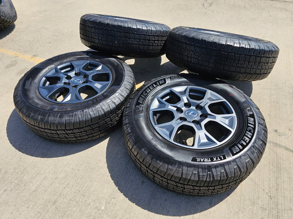 18" Lexus GX550 OEM wheels rims Toyota Land Cruiser Tundra Sequoia MICHELIN NEW Texas Truck Tire