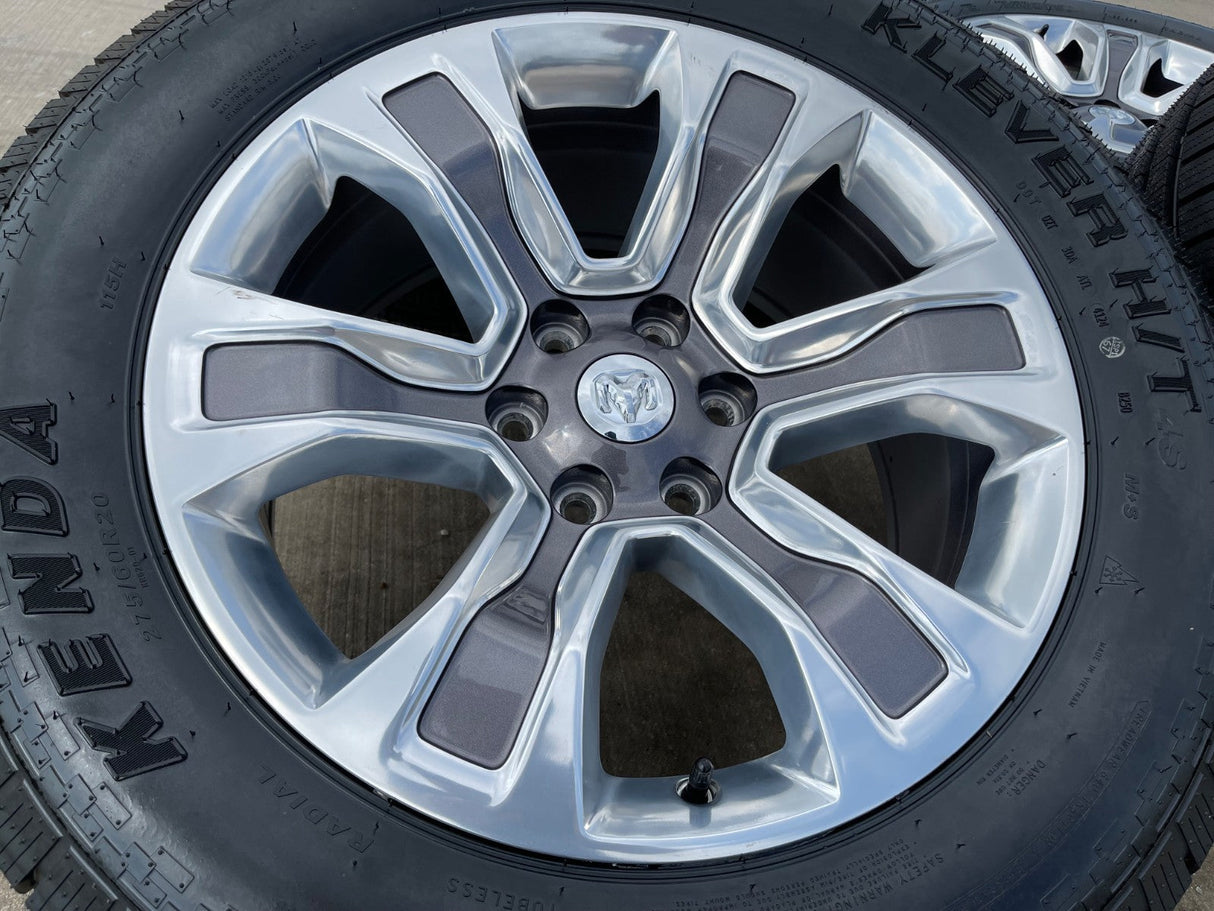 20" Dodge Ram 1500 OEM Laramie Long Horn 2678 2682 wheels rims KENDA H/T 4S NEW Texas Truck Tire
