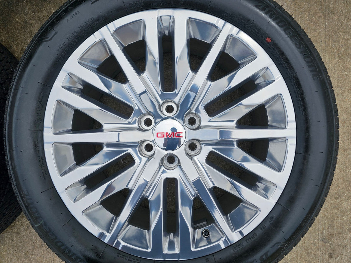22" GMC Sierra Yukon DENALI Silverado OEM 5921 wheels rims 2024 2025 2026 NEW Texas Truck Tire