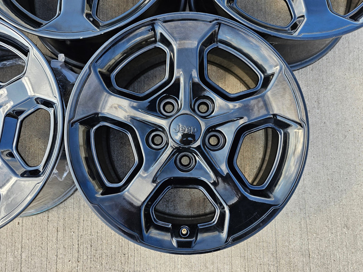 17" Jeep Wrangler Gladiator Rubicon OEM 9236 wheels rims 2021 2022 2023 2024 NEW Texas Truck Tire