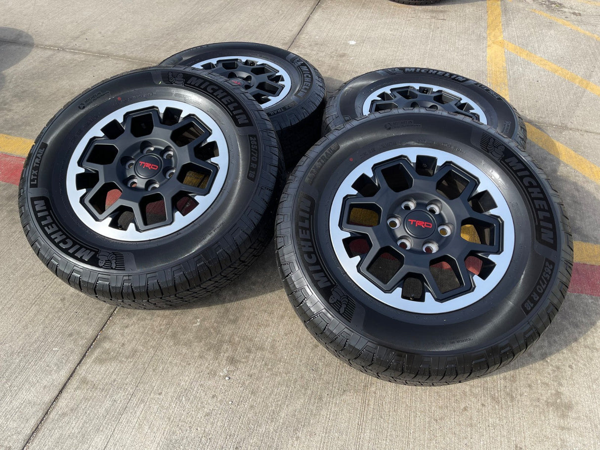 18" Toyota Tacoma 4Runner TRD OEM 94199 wheels rims 2024 2025 2026 NEW MICHELIN Texas Truck Tire