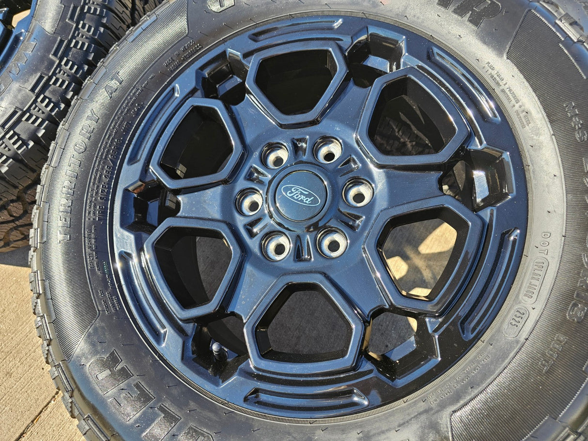 18" Ford Ranger OEM wheels rims tires Bronco black 2023 2024 2025 2026 NEW Texas Truck Tire