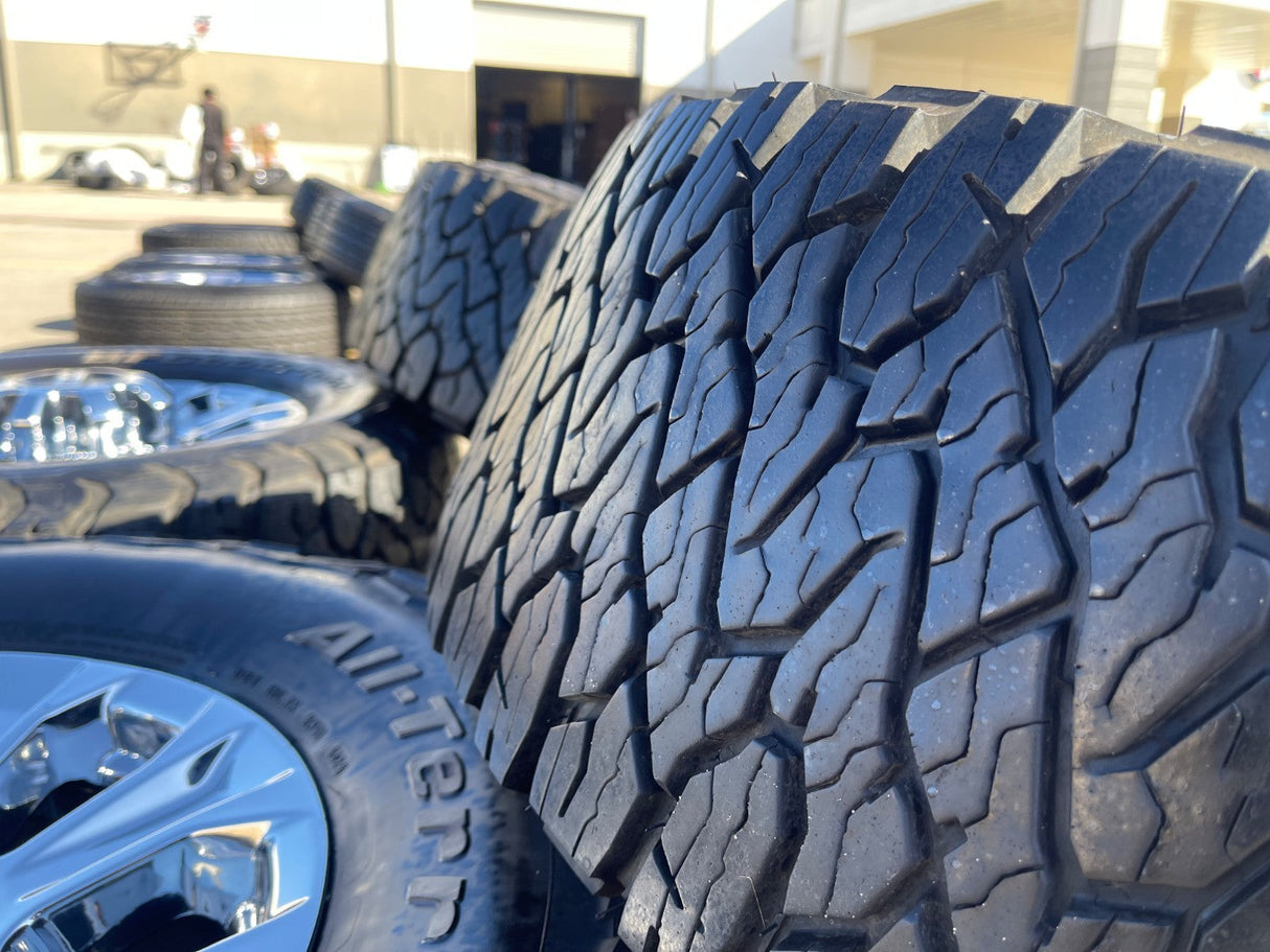 18" Ford F-250 F-350 OEM rims wheels 10097 CHROME tires BFG KO3 A/T Texas Truck Tire