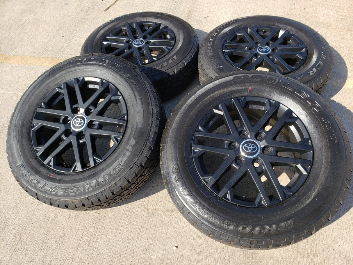 18" Toyota Tundra TRD OEM wheels rims 75281 black Sequoia LX600 2025 2026 NEW Texas Truck Tire