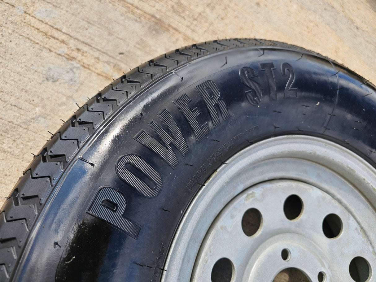 (1) 15x5 Dexstar Steel Trailer wheel rim tire 5x4.5 5x114.3 Texas Truck Tire