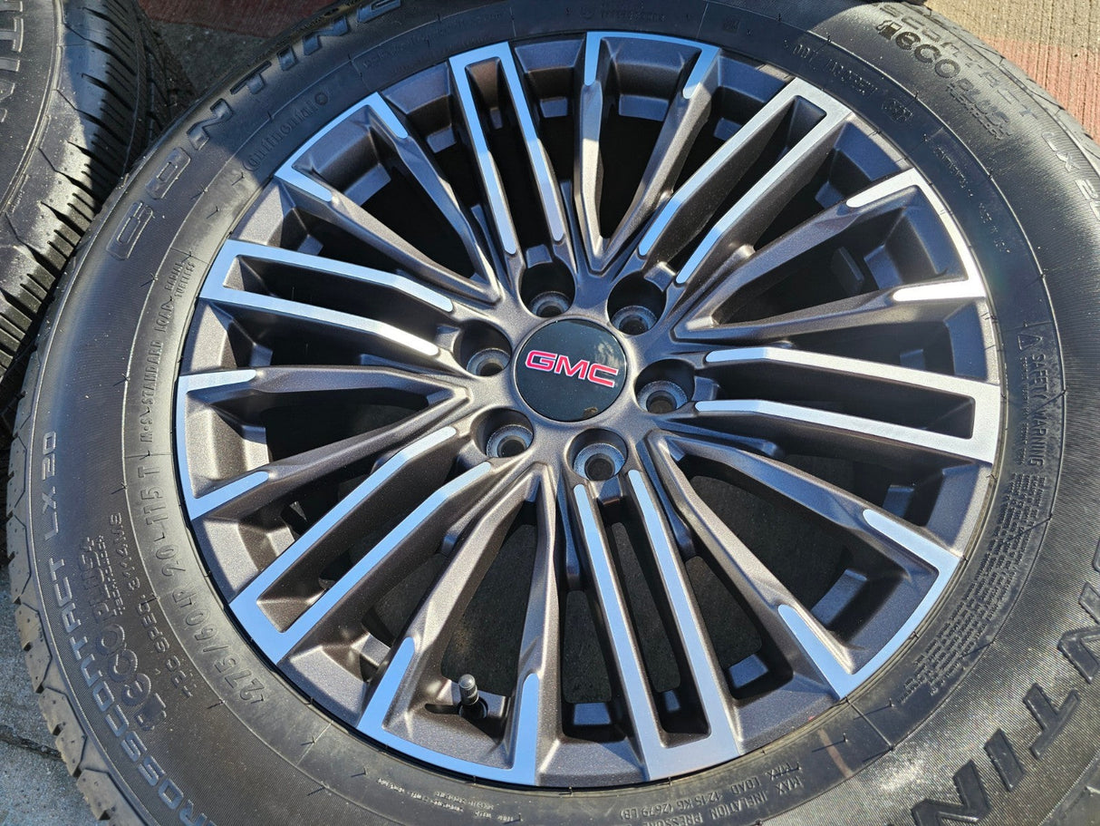 20" GMC Sierra Yukon Chevy Silverado OEM wheels rims 2024 2025 2026 NEW Texas Truck Tire